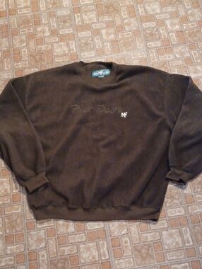 Big Dogs Black Crewneck Pullover with Subtle Embroidered Script